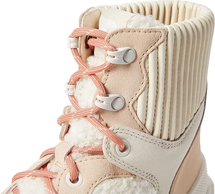 SOREL Brextm Boot Cozy Lace Waterproof Women's Shoes Nova Sand/Sea Salt : 11 B - Medium, Textile/Leather - Image 6