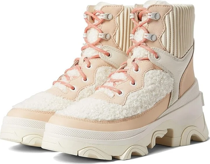 SOREL Brextm Boot Cozy Lace Waterproof Women's Shoes Nova Sand/Sea Salt : 11 B - Medium, Textile/Leather
