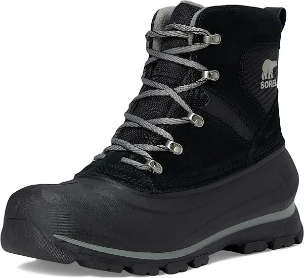 SOREL Buxtontm Lace Waterproof Men's Snow Shoes Black/Quarry : 11.5 D - Medium, Leather - Image 5
