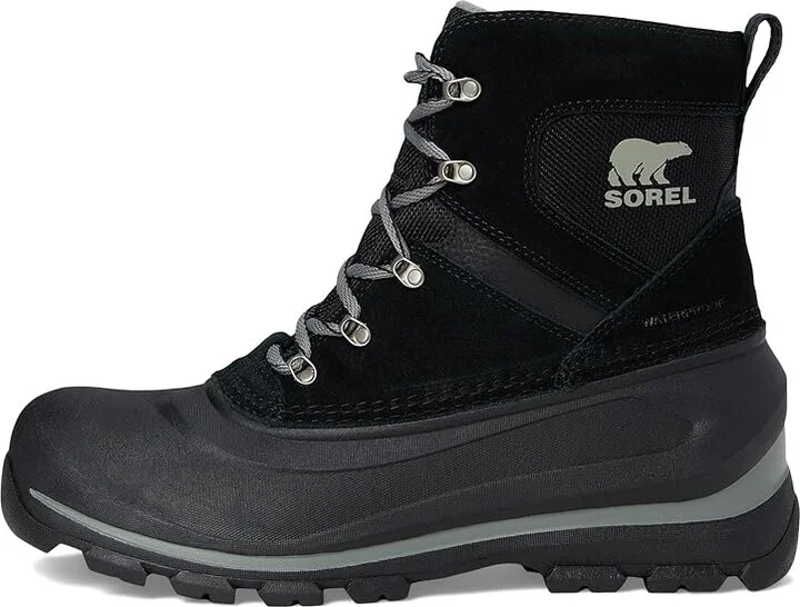 SOREL Buxtontm Lace Waterproof Men's Snow Shoes Black/Quarry : 11.5 D - Medium, Leather - Image 6