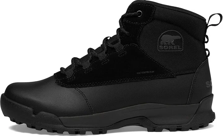 SOREL Buxtontm Lite Lace Plus Waterproof Men's Snow Shoes Black/Black : 9.5 D - Medium, Leather - Image 6
