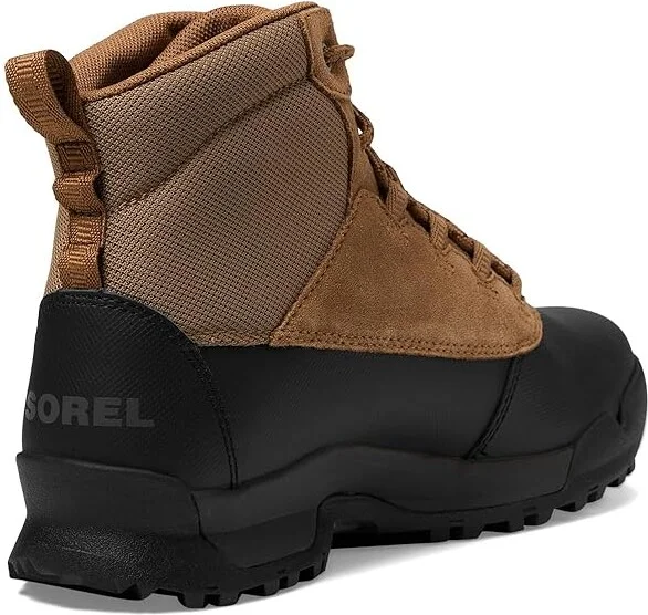 SOREL Buxtontm Lite Lace Plus Waterproof Men's Snow Shoes Elk/Black : 9 D - Medium, Leather - Image 4