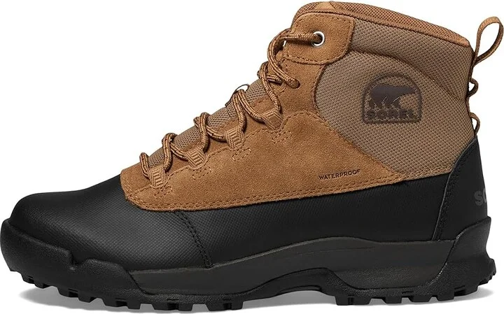 SOREL Buxtontm Lite Lace Plus Waterproof Men's Snow Shoes Elk/Black : 9 D - Medium, Leather - Image 6