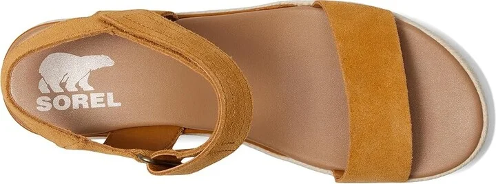 SOREL Camerontm Flatform Sandal Women's Shoes Canyon Gold/Gum 16 : 9.5 B - Medium, Leather - Image 2