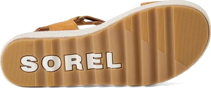 SOREL Camerontm Flatform Sandal Women's Shoes Canyon Gold/Gum 16 : 9.5 B - Medium, Leather - Image 3