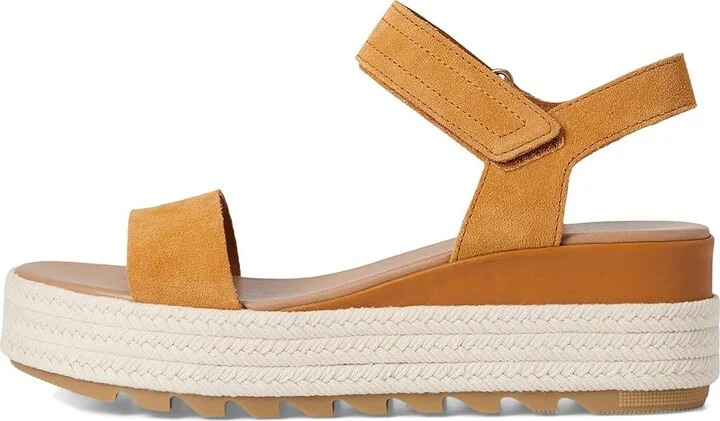 SOREL Camerontm Flatform Sandal Women's Shoes Canyon Gold/Gum 16 : 9.5 B - Medium, Leather - Image 6