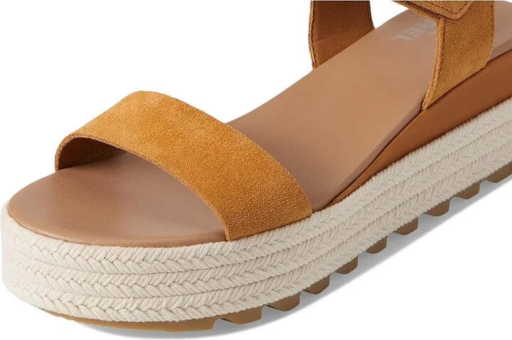 SOREL Camerontm Flatform Sandal Women's Shoes Canyon Gold/Gum 16 : 9.5 B - Medium, Leather - Image 7