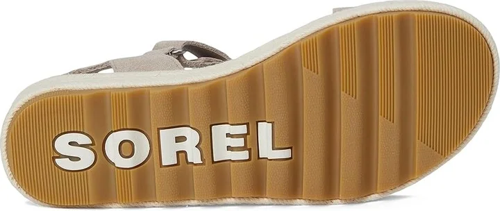 SOREL Camerontm Flatform Sandal Women's Shoes Crushed Clay/Gum 17 : 10 B - Medium, Leather - Image 3