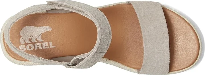 SOREL Camerontm Wedge Sandal Women's Shoes Crushed Clay/Gum 17 : 10 B - Medium, Leather - Image 2