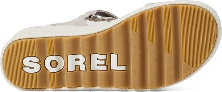 SOREL Camerontm Wedge Sandal Women's Shoes Crushed Clay/Gum 17 : 10 B - Medium, Leather - Image 3