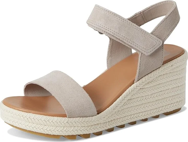 SOREL Camerontm Wedge Sandal Women's Shoes Crushed Clay/Gum 17 : 10 B - Medium, Leather - Image 5
