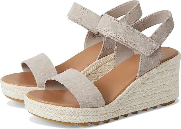 SOREL Camerontm Wedge Sandal Women's Shoes Crushed Clay/Gum 17 : 10 B - Medium, Leather