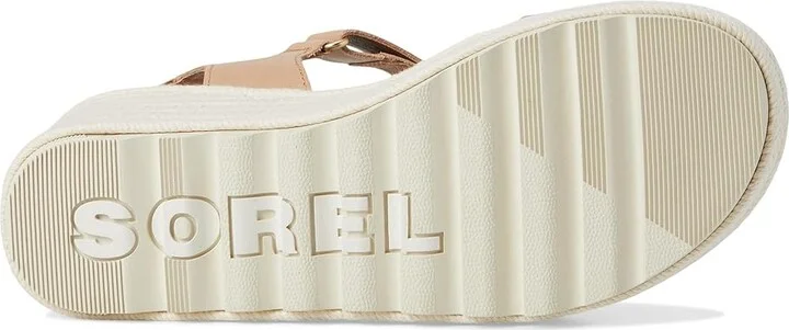 SOREL Camerontm Wedge Sandal Women's Shoes Honest Beige/Chalk : 10 B - Medium, Leather - Image 3