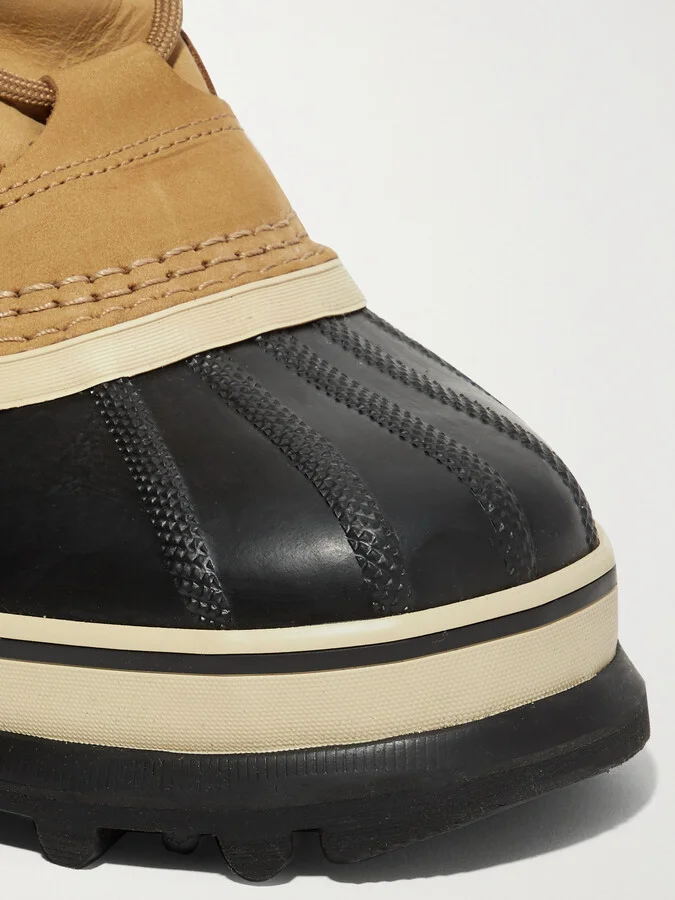 Sorel - Caribou Fleece-trimmed Nubuck And Rubber Snow Boots - Brown - Image 4