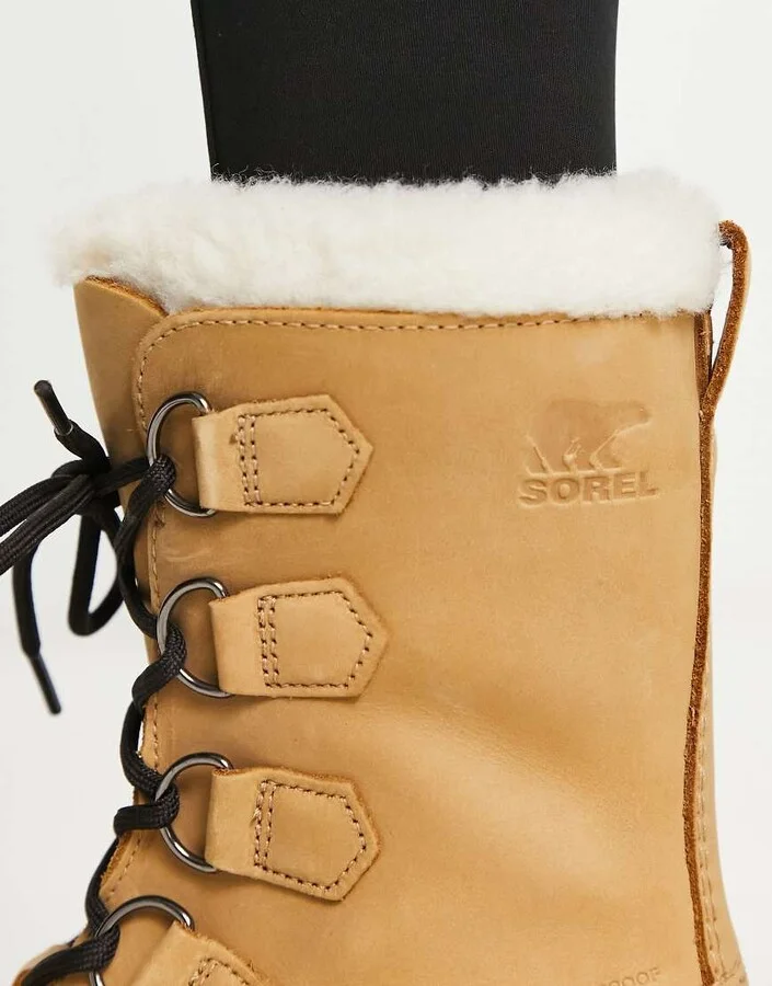 Sorel Caribou waterproof boots in tan - Image 3