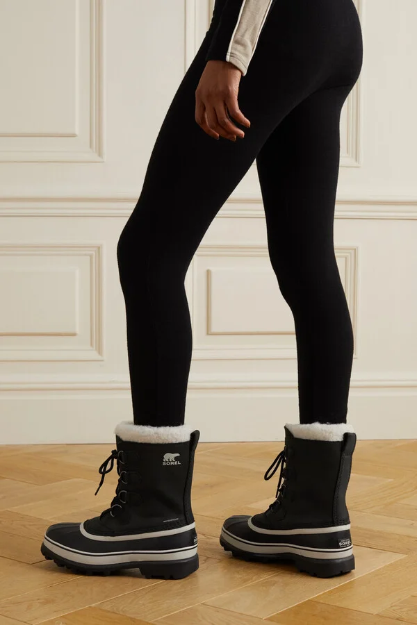 Sorel - Caribou Waterproof Nubuck And Rubber Boots - Black - Image 2
