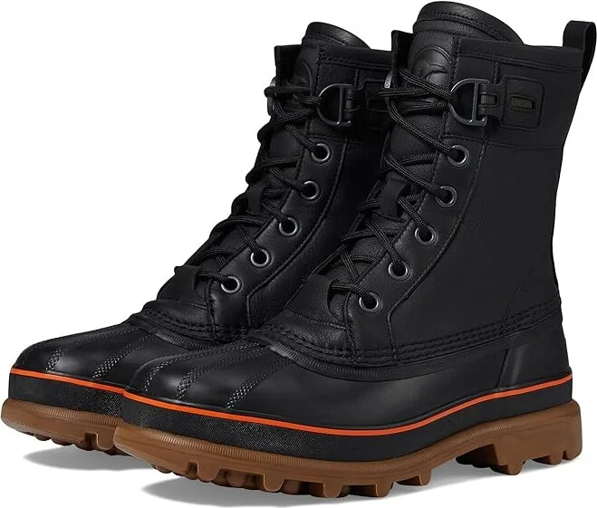 SOREL Cariboutm Royal Hi-Viz Wp Men's Snow Shoes Black, Black : 11 D - Medium, Leather/Rubber