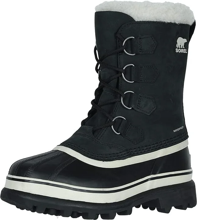 SOREL Cariboutm Women's Cold Weather Boots Black/Stone : 5 B - Medium, Leather - Image 2