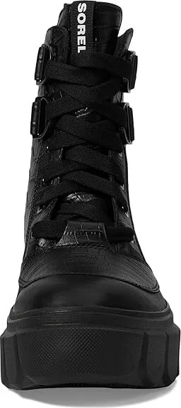 SOREL Cariboutm X Boot Lace Waterproof Women's Boots Black/Black : 9 B - Medium, Leather/Textile - Image 2