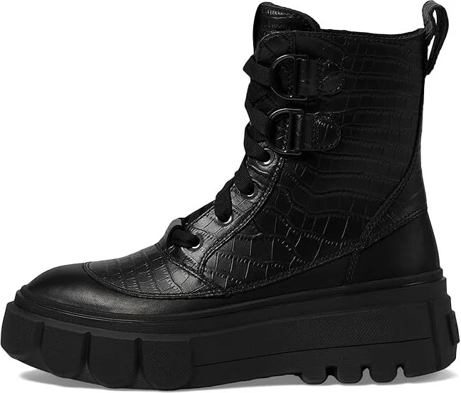 SOREL Cariboutm X Boot Lace Waterproof Women's Boots Black/Black : 9 B - Medium, Leather/Textile - Image 6