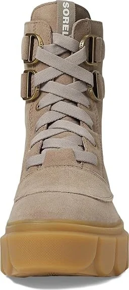 SOREL Cariboutm X Boot Lace Waterproof Women's Boots Omega Taupe/Sea Salt : 11 B - Medium, Leather/Textile - Image 2