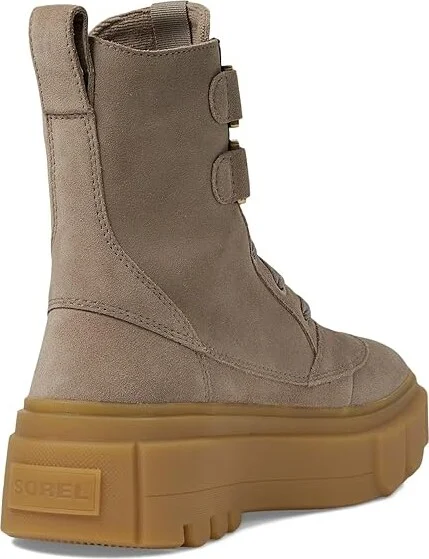 SOREL Cariboutm X Boot Lace Waterproof Women's Boots Omega Taupe/Sea Salt : 11 B - Medium, Leather/Textile - Image 4