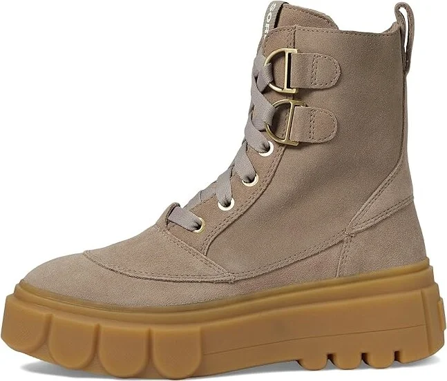 SOREL Cariboutm X Boot Lace Waterproof Women's Boots Omega Taupe/Sea Salt : 11 B - Medium, Leather/Textile - Image 6