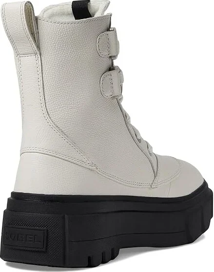 SOREL Cariboutm X Boot Lace Waterproof Women's Boots Sea Salt/Black : 9.5 B - Medium, Leather/Textile - Image 4