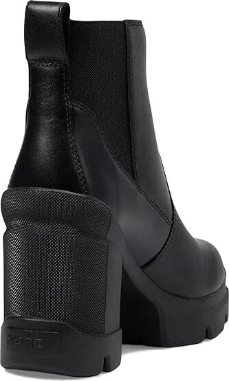 SOREL Cariboutm X Heel Chelsea High Women's Heels Shoes Black/Black : 12 B - Medium, Leather/Rubber - Image 4
