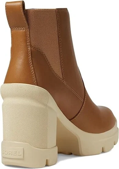 SOREL Cariboutm X Heel Chelsea High Women's Heels Shoes Tawny Buff/Honey White : 9 B - Medium, Leather/Rubber - Image 4