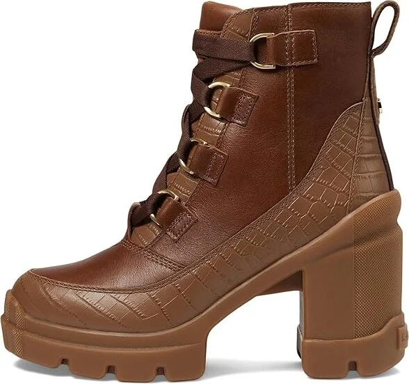 SOREL Cariboutm X Heel Lace High Women's Heels Shoes Velvet Tan/Tobacco : 10 B - Medium, Leather - Image 5