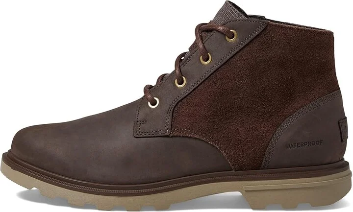 SOREL Carsontm Chukka WP Men's Boots Blackened Brown/Khaki : 10 D - Medium, Leather/Textile - Image 6