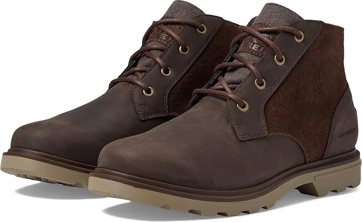 SOREL Carsontm Chukka WP Men's Boots Blackened Brown/Khaki : 10 D - Medium, Leather/Textile