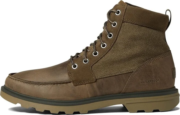SOREL Carsontm Moc Waterproof Men's Shoes Major/Wet Sand : 7 D - Medium, Textile/Leather - Image 5
