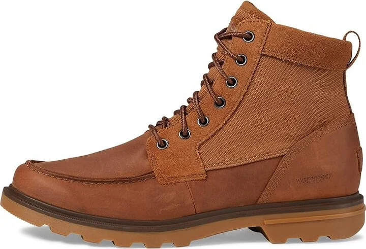 SOREL Carsontm Moc Waterproof Men's Shoes Velvet Tan/Gum 2 : 7 D - Medium, Textile/Leather - Image 6