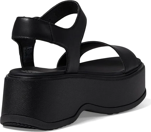 SOREL Dayspringtm Ankle Strap Sandal Women's Shoes Black/Black : 10 B - Medium, Leather - Image 4