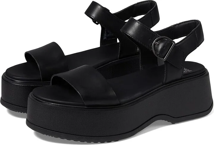 SOREL Dayspringtm Ankle Strap Sandal Women's Shoes Black/Black : 10 B - Medium, Leather
