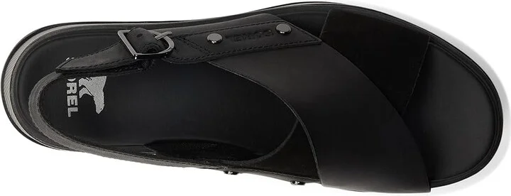 SOREL Dayspringtm Crisscross Sandals Women's Sandals Black/Black : 8.5 B - Medium, Leather/Suede - Image 2