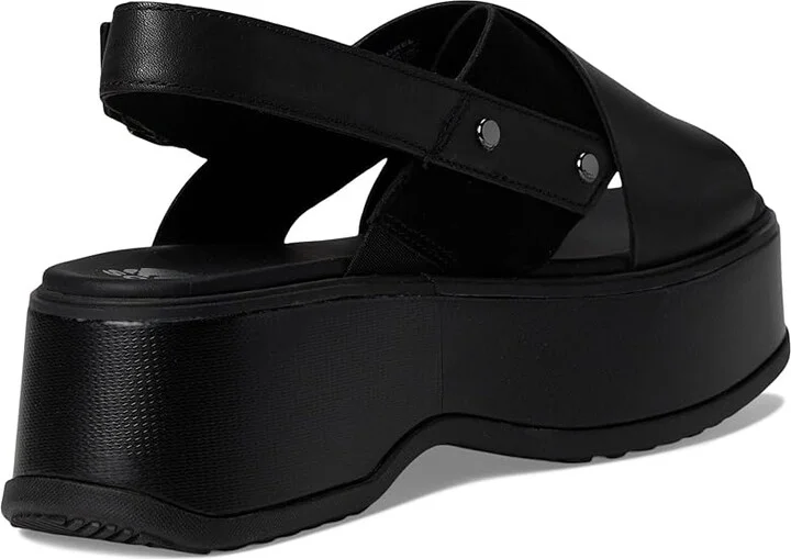 SOREL Dayspringtm Crisscross Sandals Women's Sandals Black/Black : 8.5 B - Medium, Leather/Suede - Image 4