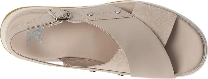 SOREL Dayspringtm Crisscross Sandals Women's Sandals Crushed Clay/Chalk : 6.5 B - Medium, Leather/Suede - Image 2
