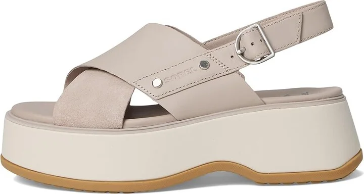 SOREL Dayspringtm Crisscross Sandals Women's Sandals Crushed Clay/Chalk : 6.5 B - Medium, Leather/Suede - Image 6