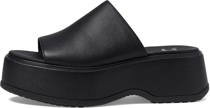 SOREL Dayspringtm Slide Sandal Women's Shoes Black/Black : 10 B - Medium, Leather - Image 5