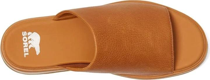 SOREL Dayspringtm Slide Sandal Women's Shoes Canyon Gold, Gum : 7.5 B - Medium, Leather - Image 2