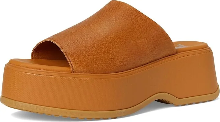 SOREL Dayspringtm Slide Sandal Women's Shoes Canyon Gold, Gum : 7.5 B - Medium, Leather - Image 5