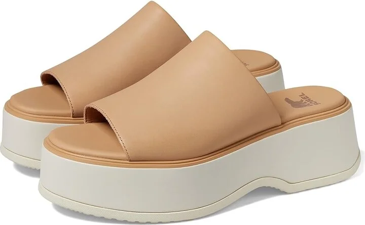 SOREL Dayspringtm Slide Sandal Women's Shoes Honest Beige/Chalk : 10 B - Medium, Leather