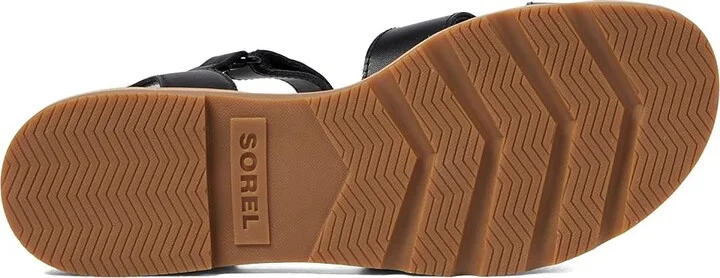SOREL Ellatm III Ankle Strap Women's Shoes Black/Gum 2 : 10 B - Medium, Leather - Image 3