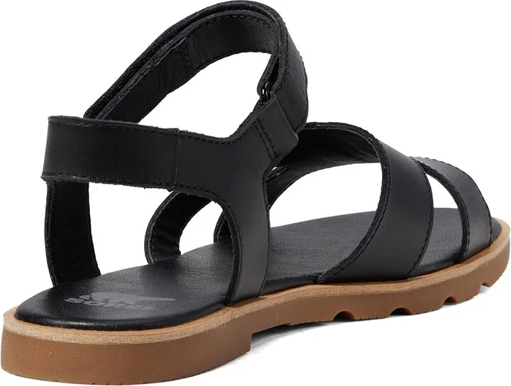 SOREL Ellatm III Ankle Strap Women's Shoes Black/Gum 2 : 10 B - Medium, Leather - Image 4
