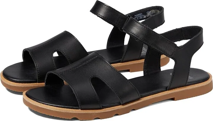 SOREL Ellatm III Ankle Strap Women's Shoes Black/Gum 2 : 10 B - Medium, Leather