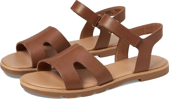 SOREL Ellatm III Ankle Strap Women's Shoes Velvet Tan/Gum 2 : 10 B - Medium, Leather
