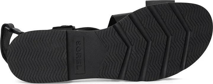 SOREL Ellatm III Crisscross Sandals Women's Sandals Black/Black : 8 B - Medium, Leather - Image 3